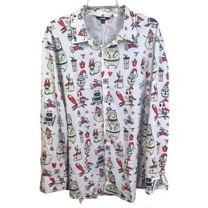 Ouku XXL Men's Christmas Animals Graphic Long Sleeve Lightweight‎ Shirt NWT